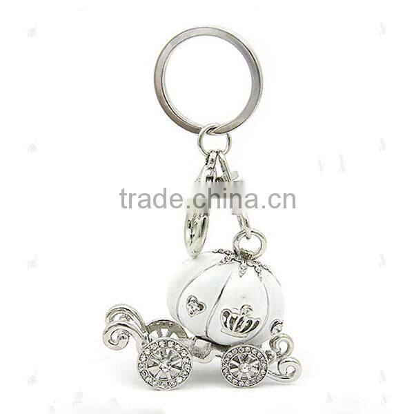 Cross leopard keyring fashion rhinestone fleur de lis keychain