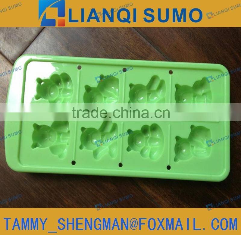 LFGB/FDA Food Grade plastic ice cube tray mould with pp bear shape