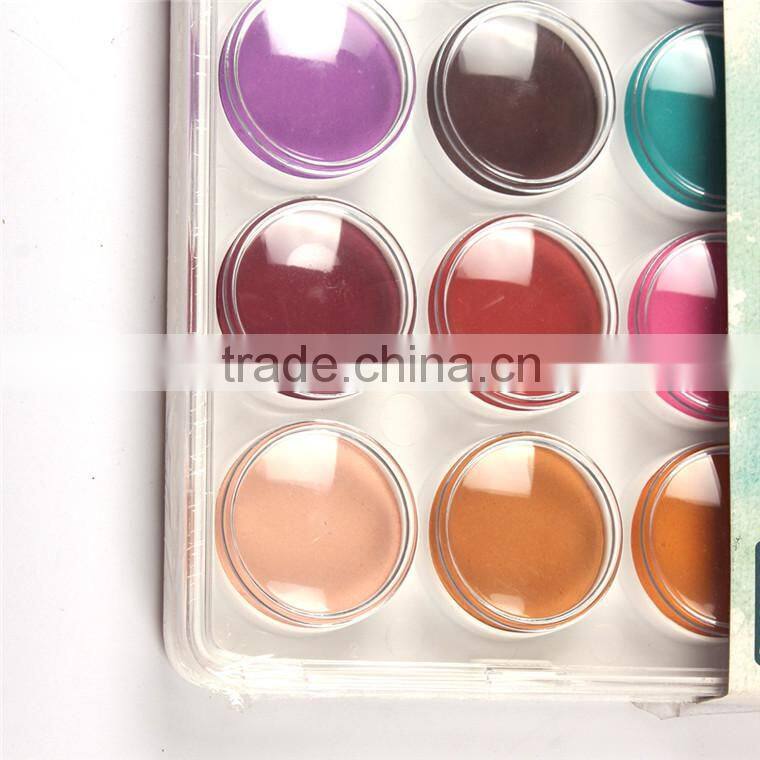 Wholesale Price High Quality 28Colors Dry Water color Paint Set For Kids With Brush