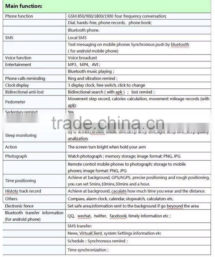 2016 GT68 Sports Watches Men with Simcard GPS Compass Heart Rate Monitor Smartwatch GT68