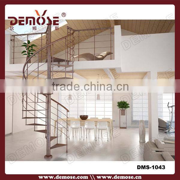 vertical bar spiral staircase design