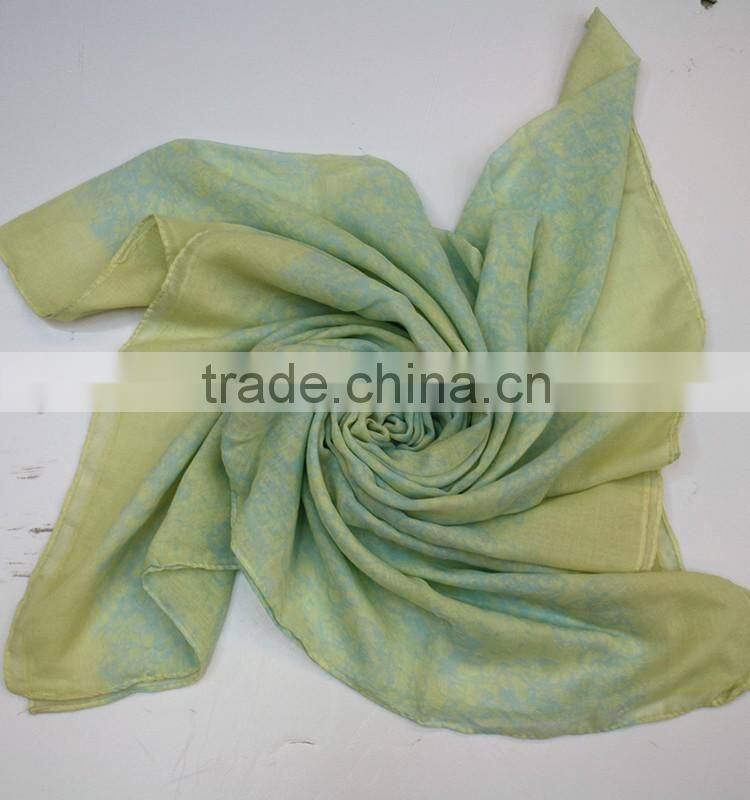 Spring scarf lady's 100 polyester scarf