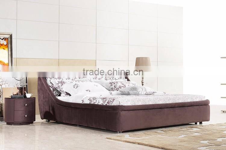 Unique Design Wood Double Bed Designs with Box