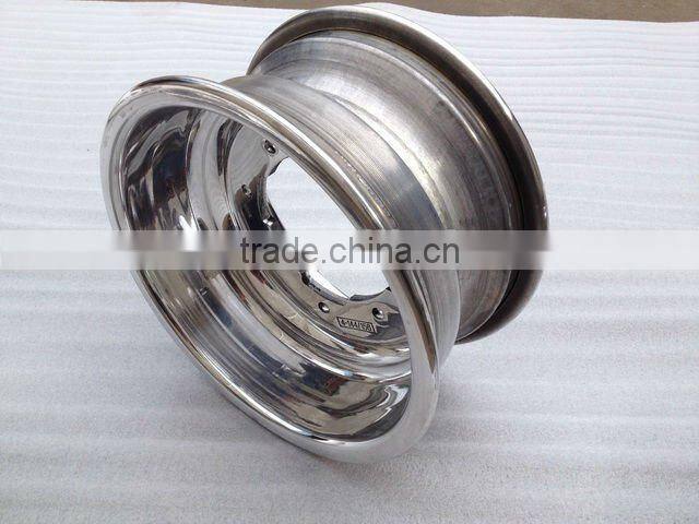 10 X 5" 4X144/156 Dual Bolt Pattern Rolled Lip Aluminum Wheels