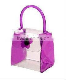 plastic transparent clear pvc women handbags