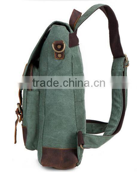 Unisex New Style Retro Vintage Waterproof Waxed Canvas Soft Laptop Backpack Travel Backpack For Young