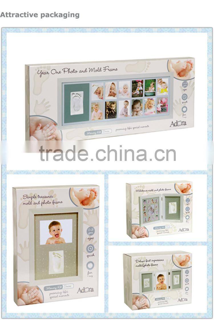 Baby Shower Gift Baby Ink Imprint Kit Blue Photo Frame