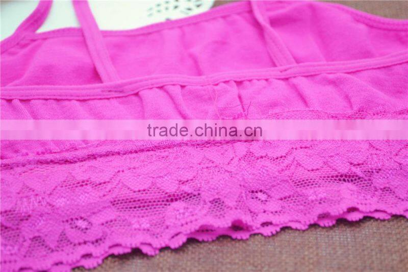 Hot young seamless girls tops in lace underwear for kids