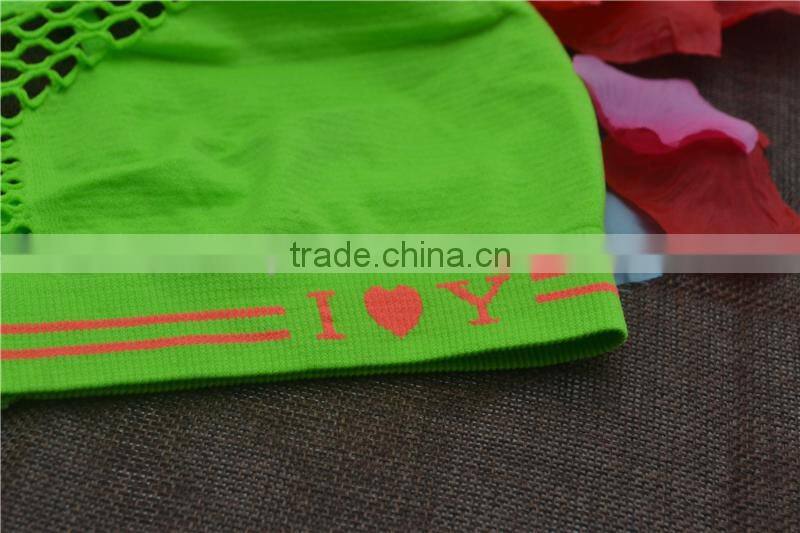 Seamless spandex cropped cami bra spaghetti strap layering tank top underwear