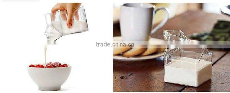 KC-012 Milk glass Half pint box shape milk glass