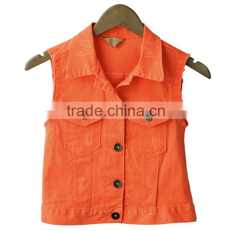 China New products Custom OEM woven sleeveless many color women's jackets and coats for sale