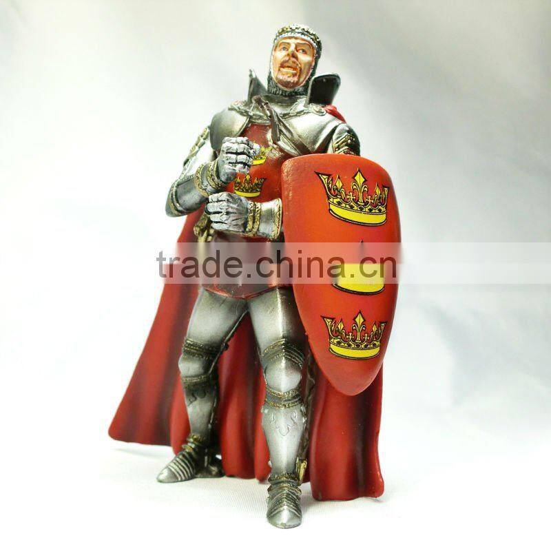 Typical plastic soilder doll figure with capes and shields
