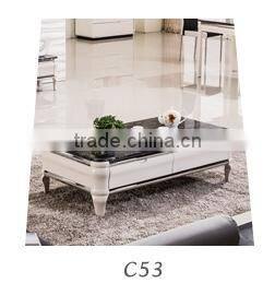 Hot sales C5 modern stainless steel frame mable coffee table