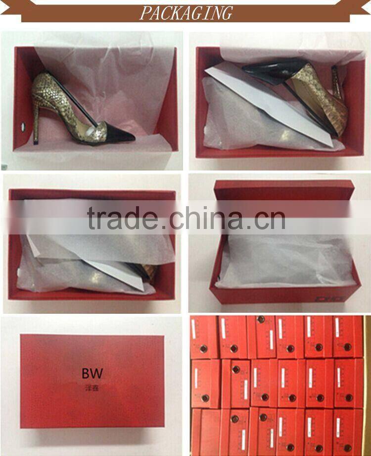 2015 fashion ladies snake pattern high heel shoes for woman