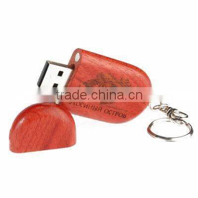 Promotional Gift Wooden USB Flash Drive with Custom Logo