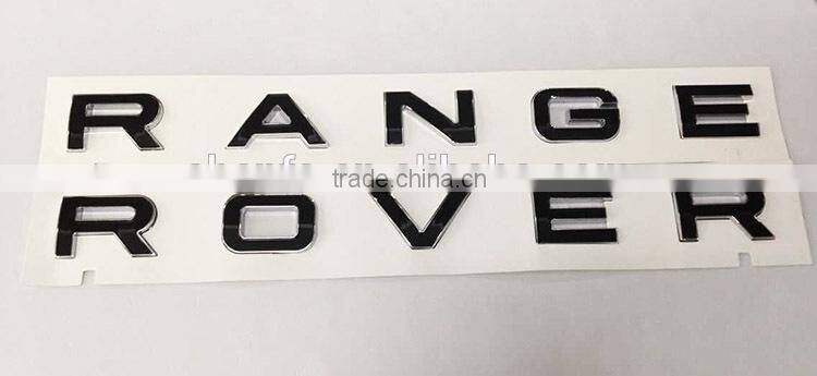 Hot Sale Unique 3D Plastic Raised Black/Chrome Letter Car Grille Emblem Badge