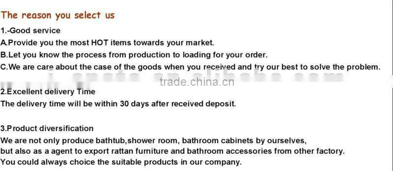 JS-7810L European Whirlpool Bathtub Size Steam Shower