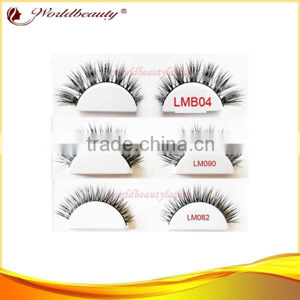 Synthetic mink strip eyelash Imitation real mink fur lash style