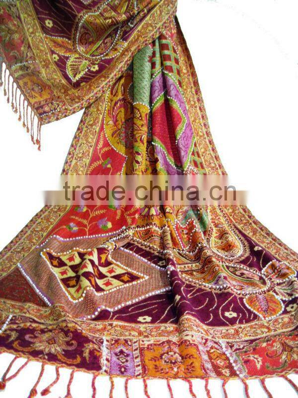 Hand Beaded Viscose Shawls