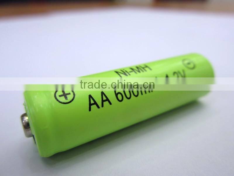 1.2 v Ni-MH AA600mAh rechargeable battery