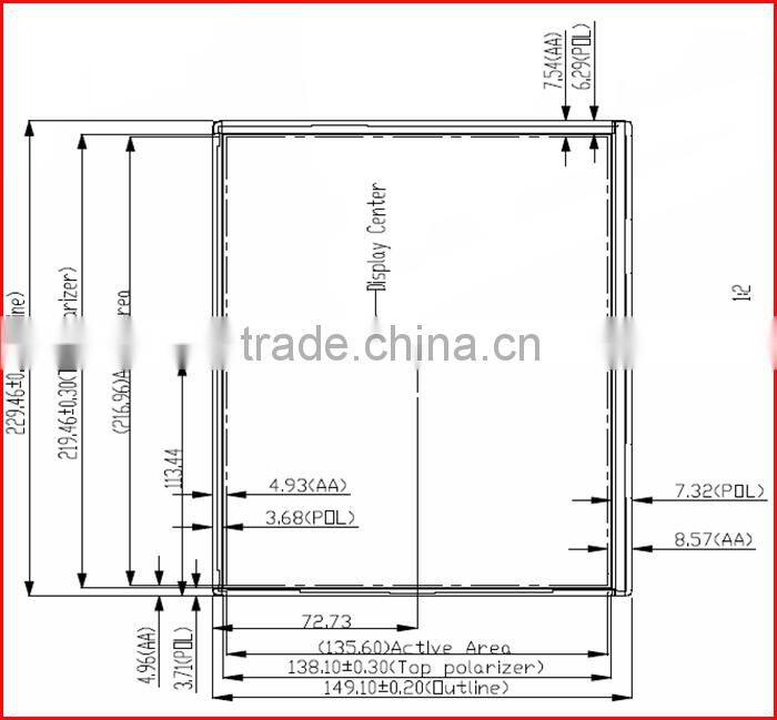 10.1inch 1280*800 lvds IPS display capacitive touch panel with USB interface CTP