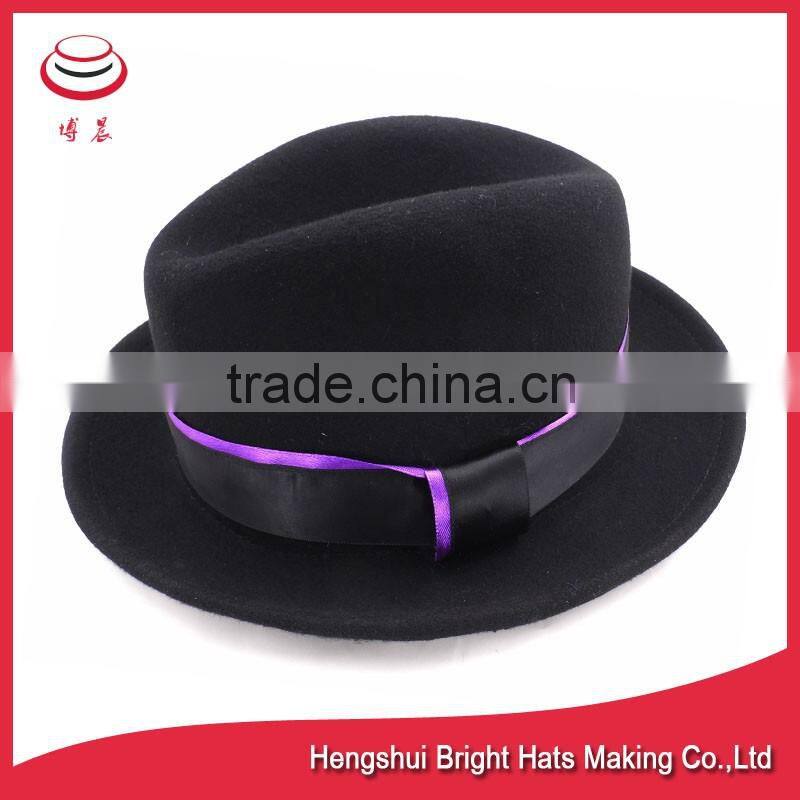 Felt Fedora Men Hats With 100% Wool