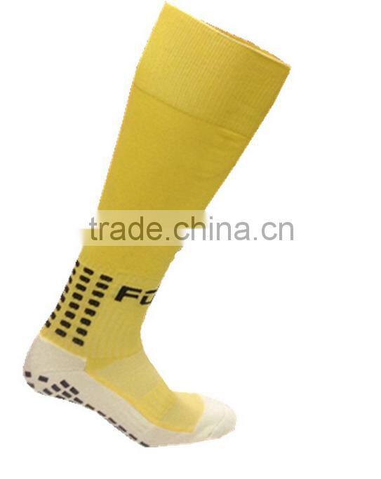whole sport soccer socks with rubber printling sole