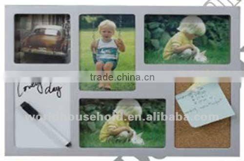 cork and dry erase board wooden photo frame