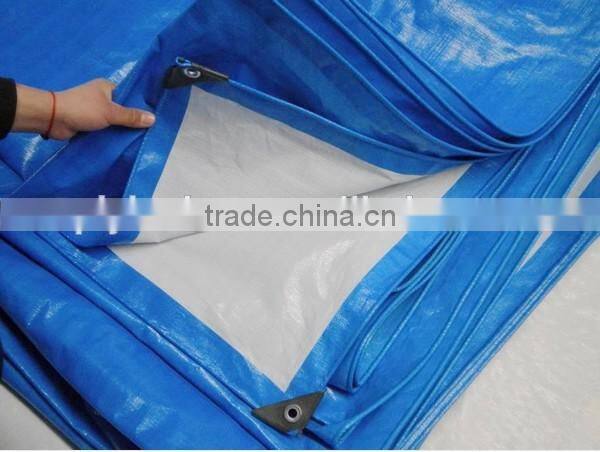 Make-to-order PE Tarp fabric wholesale tarpaulin with eyelet Striped Tarpaulin