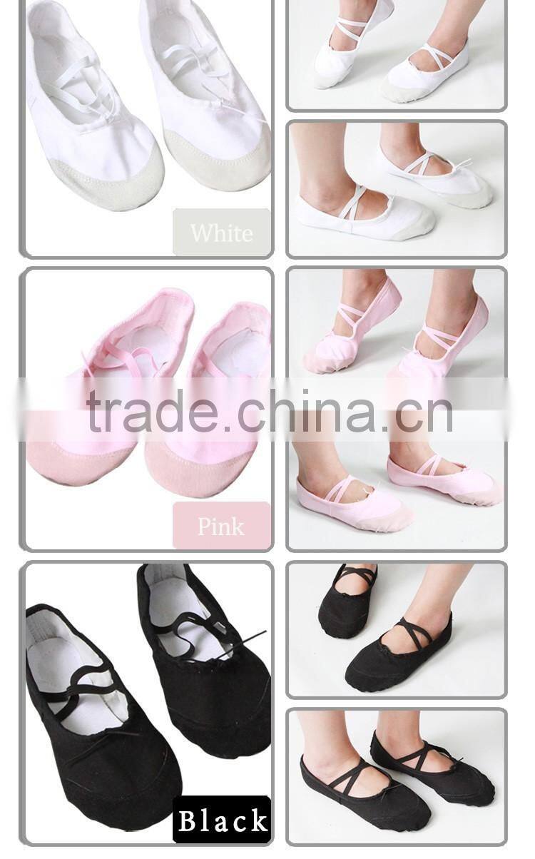 Wholesale 5 Colors Belly Dance Shoes Training Children Ballet foldable Soft Sole Breathable Cotton Ballet Flats Women