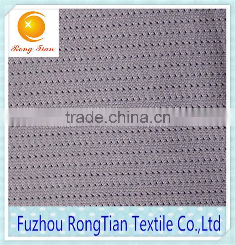 Breathable polyester tricot knitted mini hole starry mesh fabric for shoes