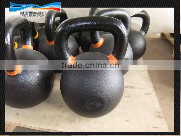 Powder coat cast iron kettlebell