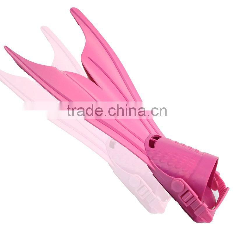 plastic cheap long blade full foot fins for spearfishing hunting underwater