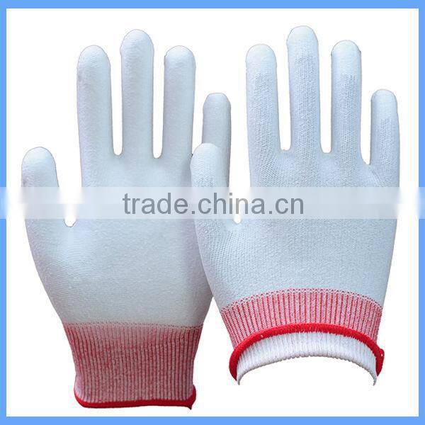 High Quality Knitting Polyester PU Palm Fit Gloves For Industrial Work