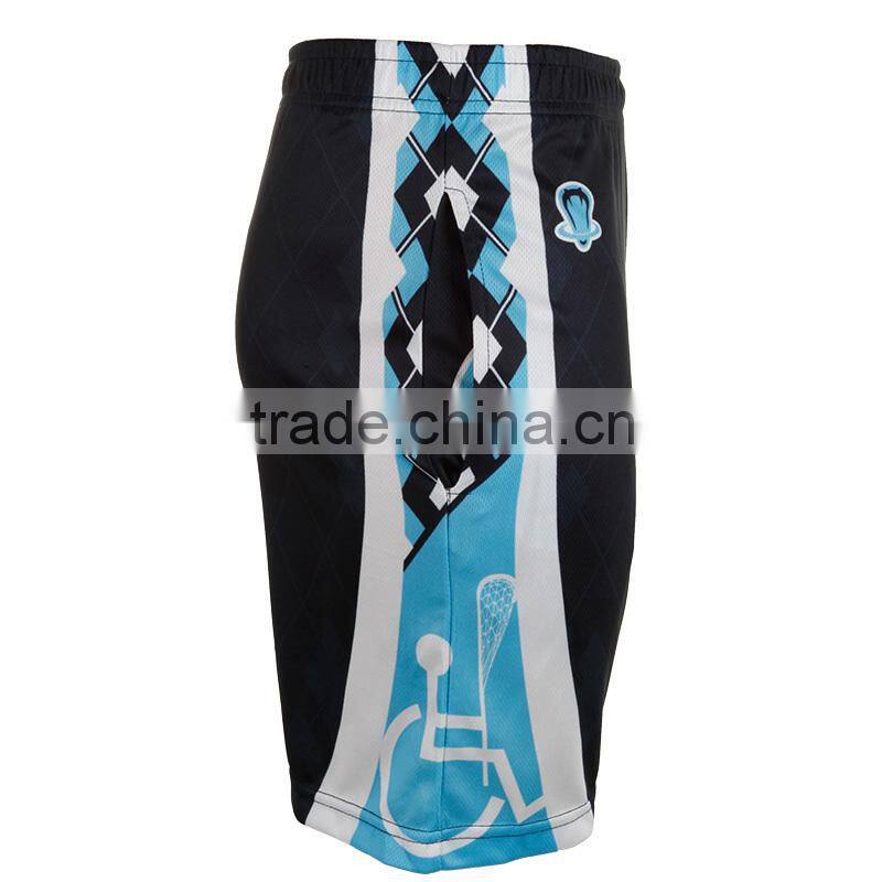 2015 Professional custom design sublimation lacrosse shorts with good quality