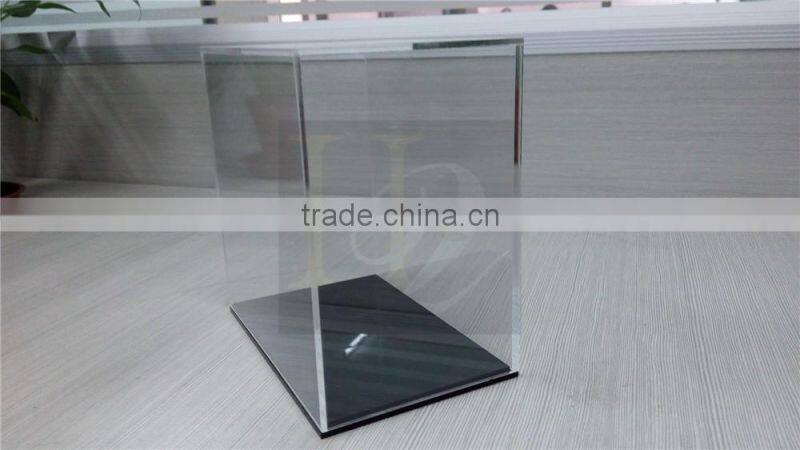 2016 Fashional rectangle clear acrylic display gift box with lid