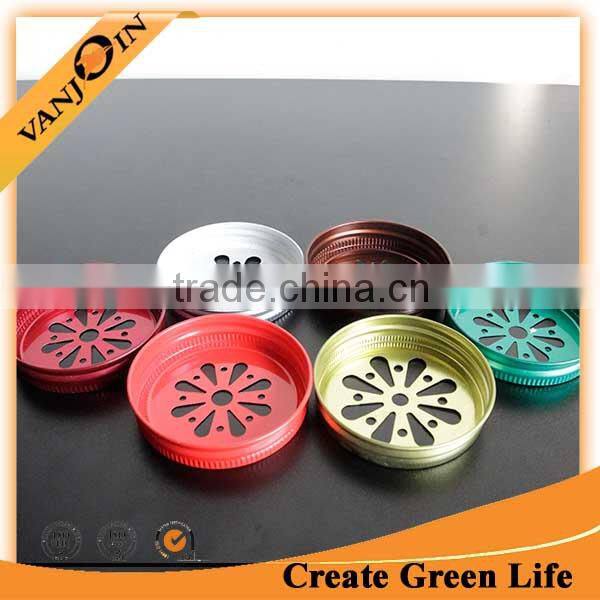 Wholesale 70mm Gold Daisy Lid For Mason Jar