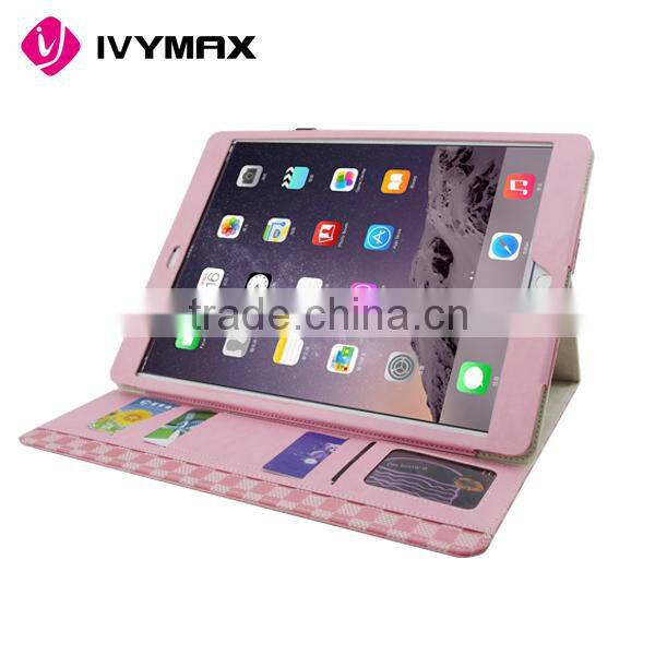 New wallet case for IPAD PRO flip pu leather cover case