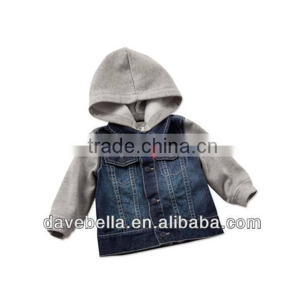 DB450 dave bella 2014 spring new arriv infant clothes toddler coat baby outwear kids hoodie wholesale children clothes coat