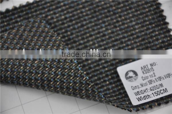 Hot sell high quality wool viscos nylon blend woolen fabric for fashion coat