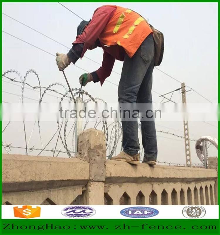 Factory direct sale high security used Prison razor barbed wire Fence