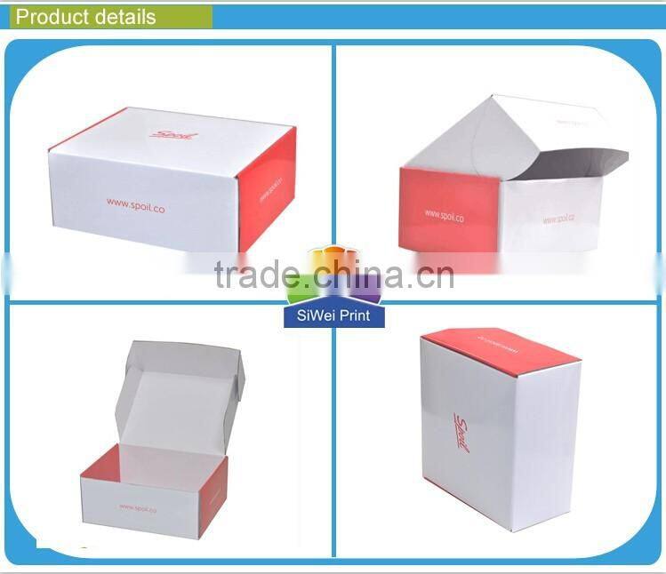 Custom design logo printed wine box, flat packaged paper box