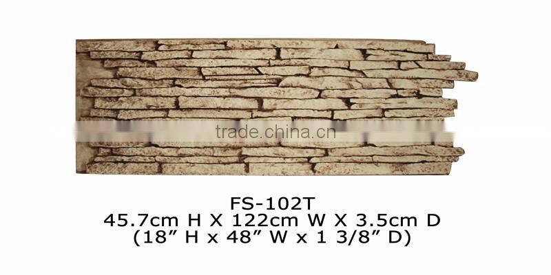 Polyurethane High Quality beautiful decorative pu stone panel