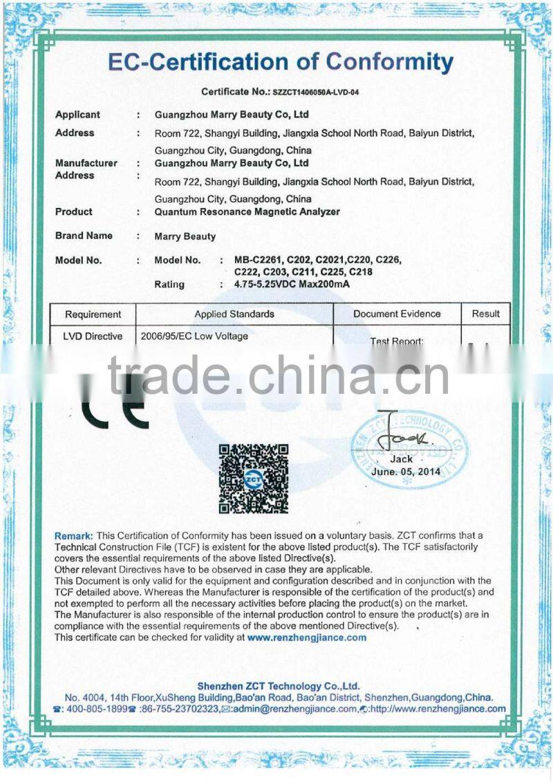 Machines for Sale Quantum Resonance Magnetic Analyzer