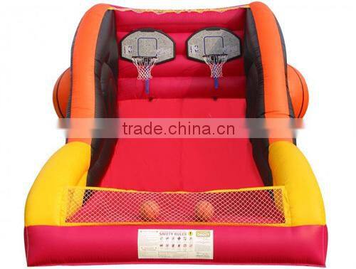 hotsale inflatable basketball shoot-out game, basketball hoops with netting, arm chair basketball inflatable