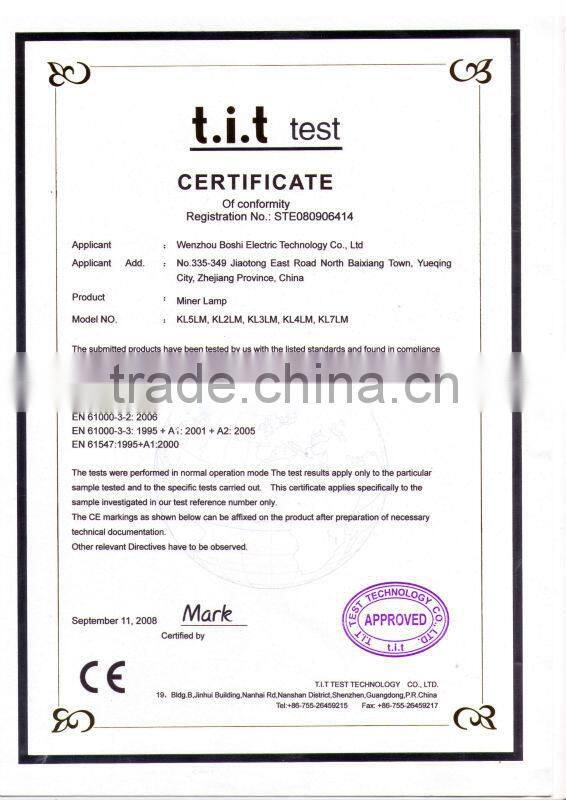 led coal miners' cored headlamp underground miners headlamp