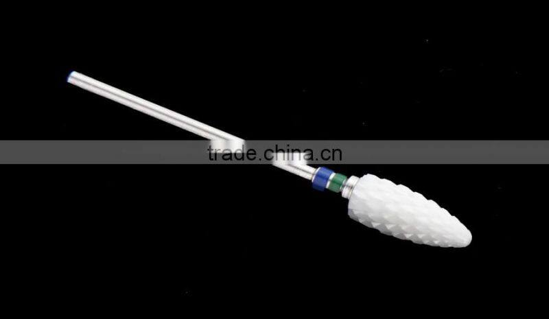 ZF060MCE white bullet medium coarse grit zirconia bur