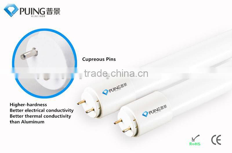 Hot sell 18w 4ft glass cover 360 degree led tube light CE ROHS approved