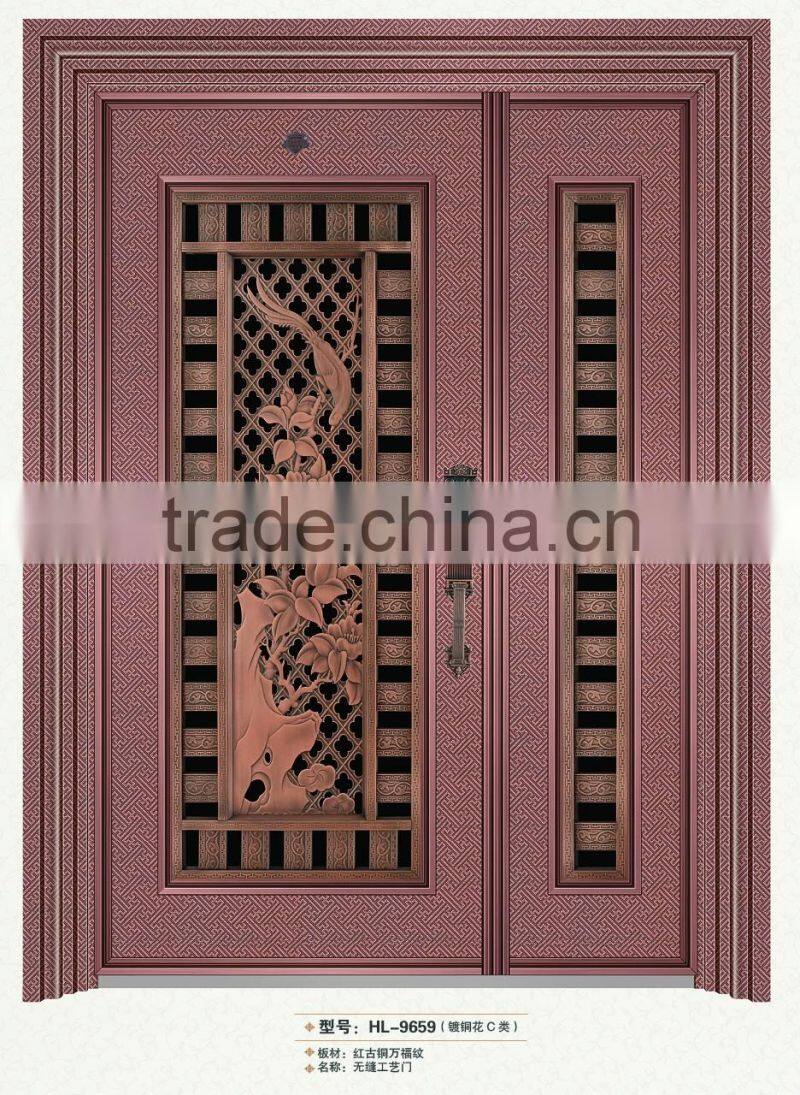 Security stainless steel swing door price