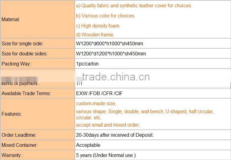 Modern Wholesale Restaurant Booth Seating JC-J02